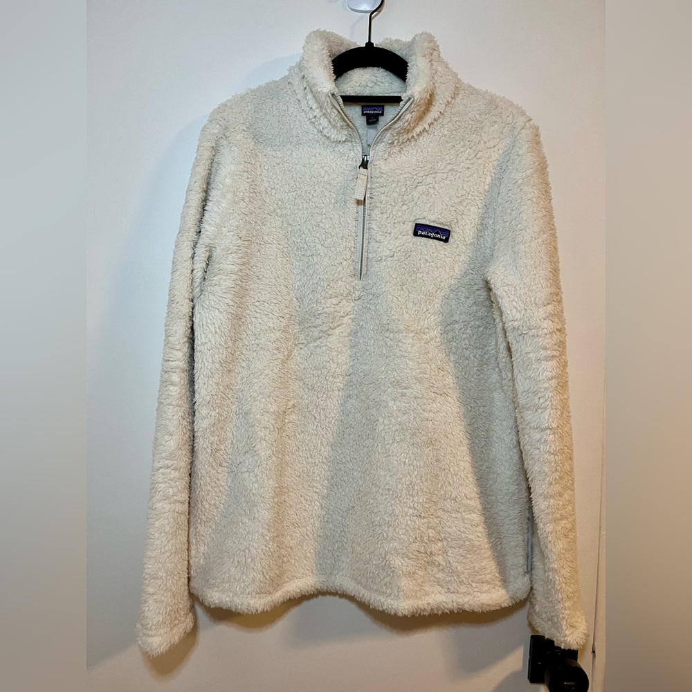 Patagonia Women's Los Gatos Fleece 1/4-
Zip - Large, Birch White